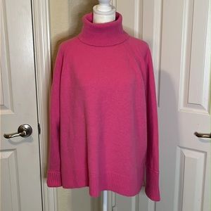 J. Crew Bubblegum Pink Turtleneck Sweater